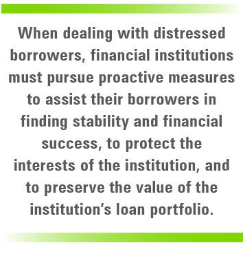 when dealing with distressed borrowers quote